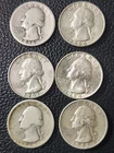 90% Silver Washington 25c Lot Of 6