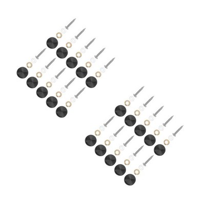 20 Sets Spiegelnagel Mit Kappe Dekorative Spiegelschrauben Schraubverschlüsse