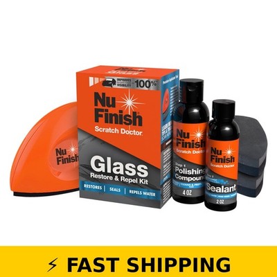 Nu Finish Glass Restore Kit - Windshield Polishing & Sealant