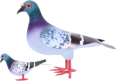 2Pcs Realistic Foam Pigeon Decorations - Artificial Plume Doves for Home,... 