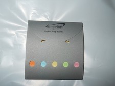 NEW  Sticky Notes Set Post Self-Stick Notes Pad and 5 Pastel Tabs 4-Imprint