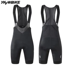 YKYW 2025 Mens Pro Cycling Bib Short 3 Pockets Summer Road Bike Short Pants MTB