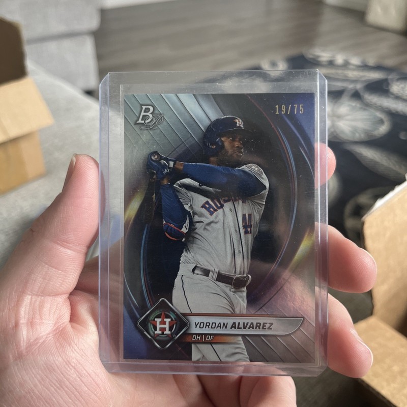 2022 Bowman Platinum Yordan Alvarez Platinum Bar #52 #/75 Astros