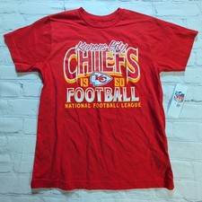 New Youth Large 12/14 NFL Kansas City Chiefs Tee SS Crew Cotton T-Shirt