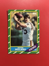1986 Topps #299 Keith Millard RC Rookie Football card Minnesota Vikings. rookie card picture