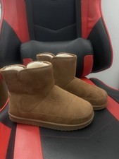 Old Navy Tan-Suede Shearling-Lined Ankle Boot...
