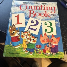 Oversized Vintage Children's Book Richard Scarry's BEST COUNTING BOOK EVER