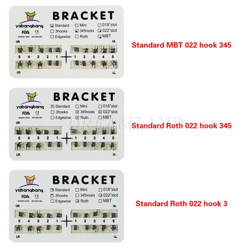 10 Kits zahnärztliche kieferorthopädische Halterungen Mini/Standard MBT/Roth 022 Haken 3 4 5/3 - Bild 9 von 70