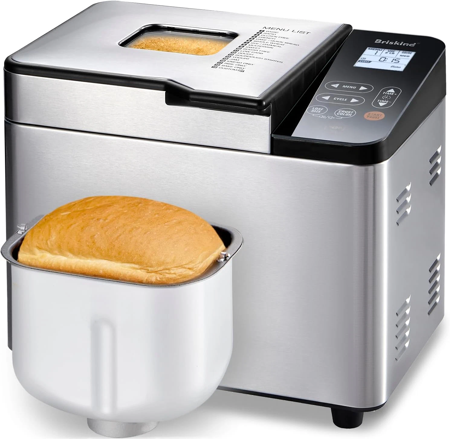 Bread Maker Machine with Ceramic Nonstick Pan, 19 Menus, 2 Pound Stainless Steel
Opens in a new wind
