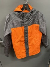 Faded Glory Boy s Large 10-12 Gray And Orange Jacket