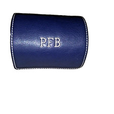 Navy Tie Case Multifunctional Faux Leather Necktie Anti-Wrinkle Storage Case