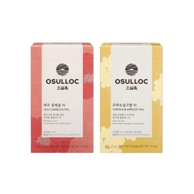 OSULLOC Floral Tea Bag Gift Set - Jeju Camellia Tea + Canola