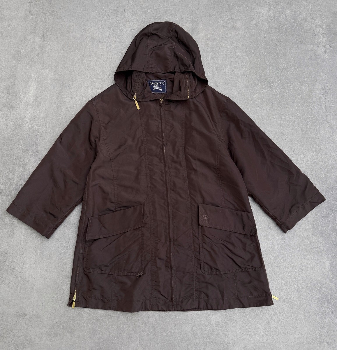 ジャケット・アウター 90-00s vintage Burberry shell jacket y2k Rare Vintage 80's BURBERRY NOVA CHECK LINING Hooded Windbreaker