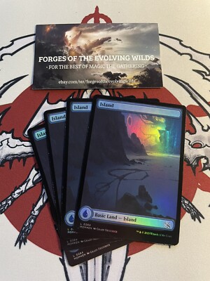Island 284 Foil x4 4x 4 - MOM - March of the Machine Full Art