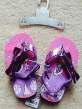Chanclas Disney Store Princesa Sofía Púrpura Correa Trasera Talla 5/6 Ajuste 2-3 Años Nuevas con Etiquetas