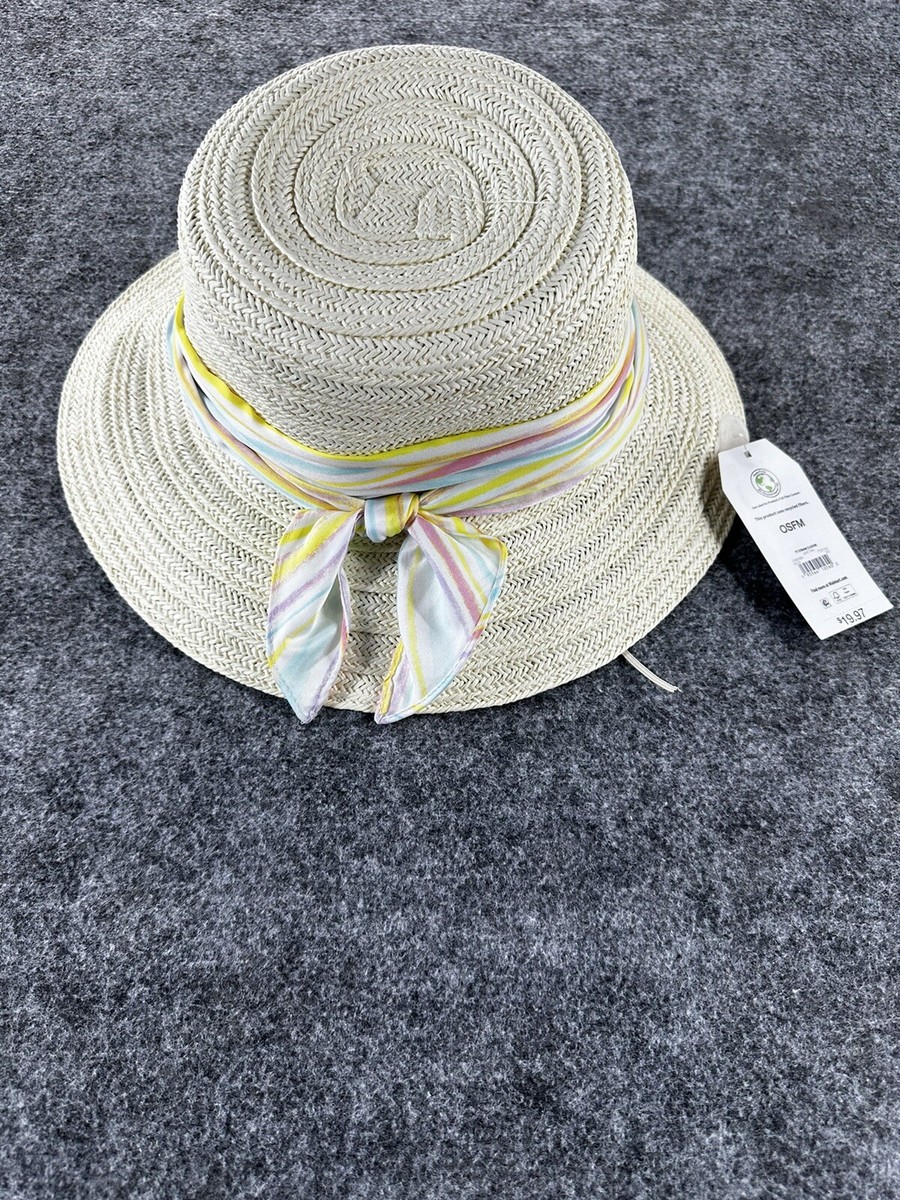 New With Tags -Gabi Straw Cloche Hat with Bow - Women\'s Summer Accessory Time and Tru Women main image 2