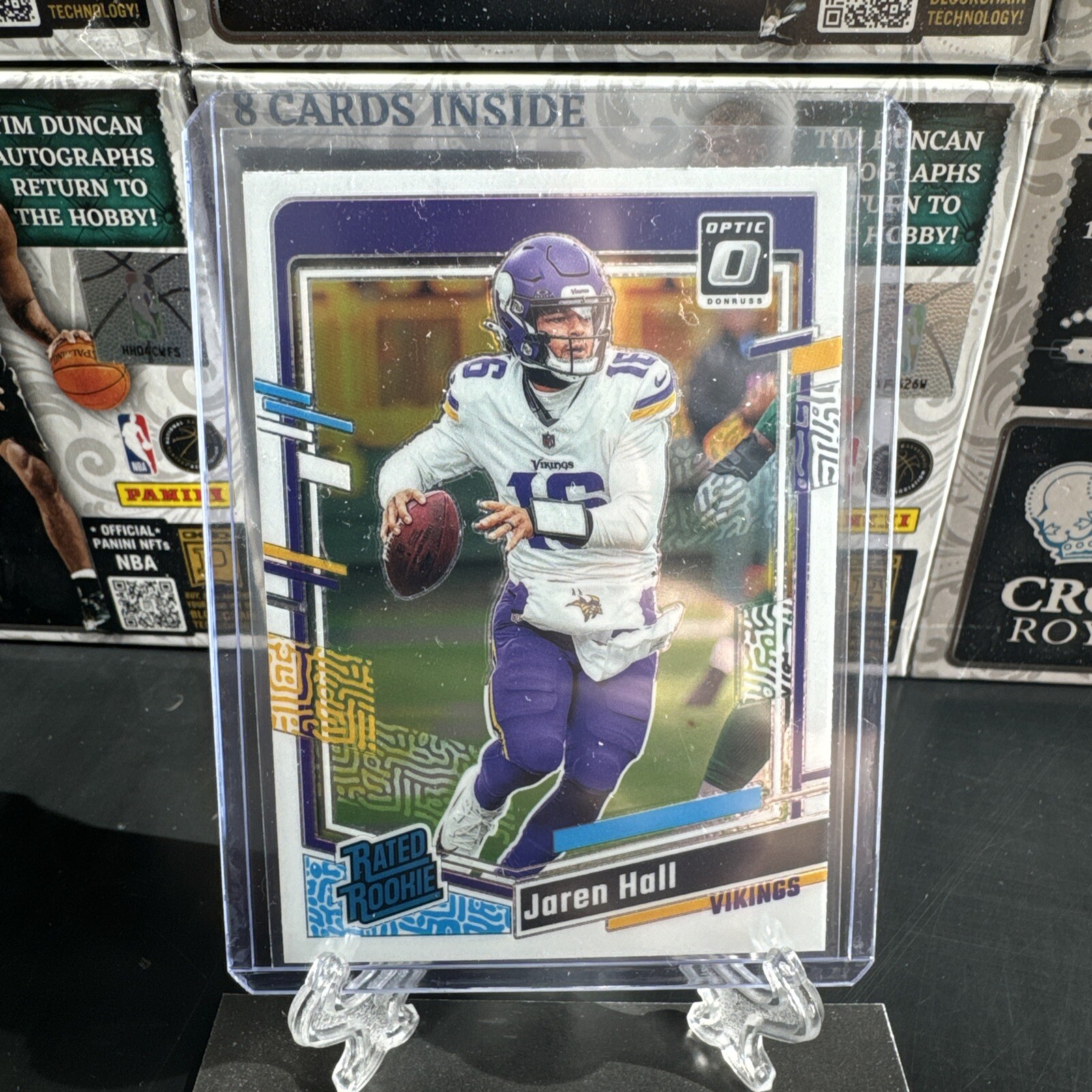 2023 Panini Donruss Optic #270 Jaren Hall Rated Rookie QB - Minnesota Vikings