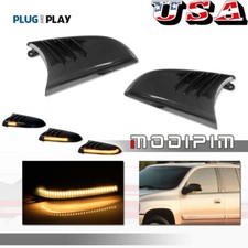 2x Smoked Amber Led Turn Signal Lights For Chevrolet Trailblazer Gmc Envoy Buick