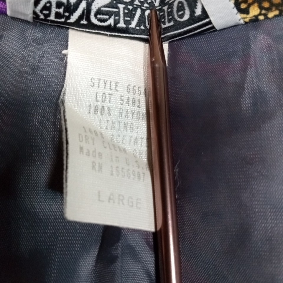 Vintage Kensington Square Jacket Womens L Blazer Artsy Asian Streetwear