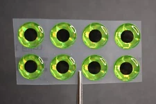 24  CHARTREUSE  3D Soft Molded 1/4"  6mm Eyes Fly Tying Lures