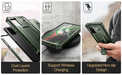 Dexnor für Samsung Galaxy S20 Plus Hülle Heavy Duty Robuste Handyhülle Kickstand - Bild 54 von 55