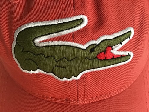 Tu-One Mens Crocodile Logo Lacoste Baseball Cap Hat Red Strapback Adjustable New - Picture 2 of 5