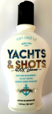 Tan Asz U Yachts & Shots 400X Bronzer Super Dark Tanning Lotion 7.5oz Bottle