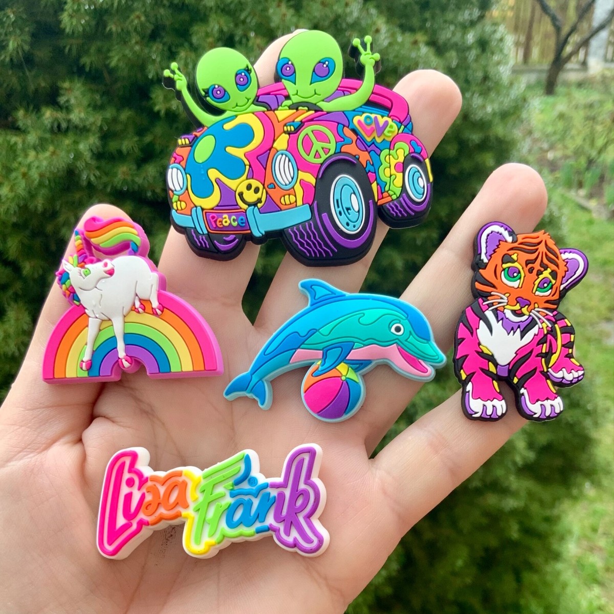 チャピコ様 リクエスト 4点 まとめ商品 1x YOU CHOOSE Lisa Frank Jibbitz for Crocs Shoes New, Authentic