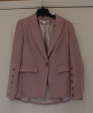 Veronica Beard Steele Dickey Jacket Pink/Clay Plaid Size 8