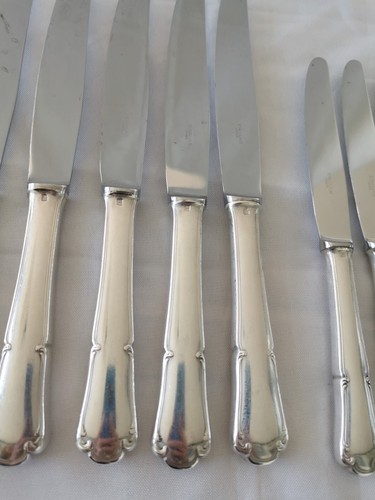 ercuis valençay 24 silver metal knives stainless blade excellent condition in box - Picture 4 of 13