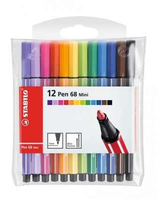 STABILO PEN 68 MINI FASERMALER 12 STÜCK PACKUNG NEU