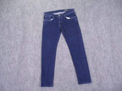 Takeshy Kurosawa Jeans Mens 34x30  Blue Denim Button Fly  Pants