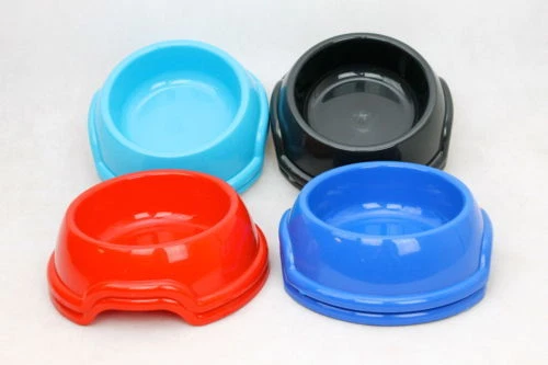 WHITEFURZE Plastic Pet Food Bowl Sets of 2 Pet Food Feeder Dish
