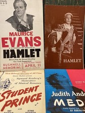 Theater Program Flyer Hamlet Laurence Olivier The Student Prince Medea LOT