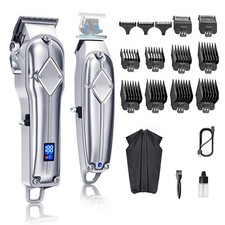 Cordless Mens Hair Cutting Kit Hair Clippers Cutting Trimmer Barber Machine Men