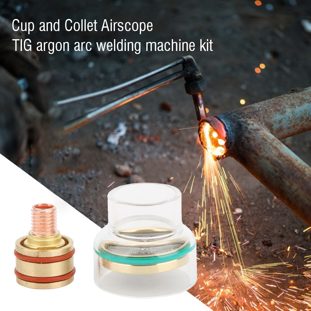 TIG Argon Welding Torch Kit Glass Cup Collet Gas Lens 2.4mm Welding