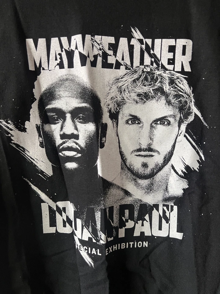 Floyd Mayweather Vs Logan Paul Boxing Exhibition Promo Graphic T-Shirt Size LG - Image 2 of 4