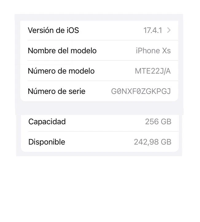 Apple iPhone XS  256Gb -  Negro (Libre) - Imagen 4 de 4