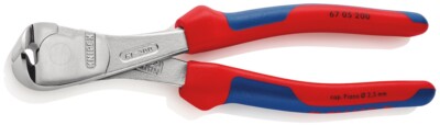 Knipex 67 05 200 High Leverage Endschneidezange mit Mehrkomponenten-Griffen