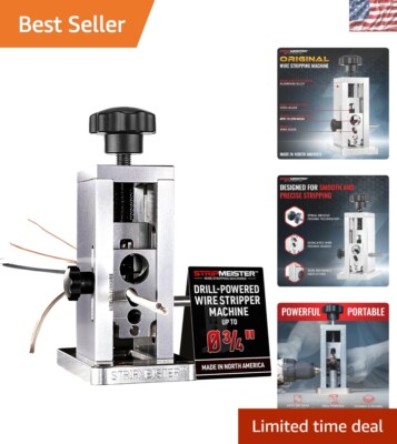 Versatile Drill-Attached Wire Stripper for 18 Gauge to 250 MCM Copper Wires