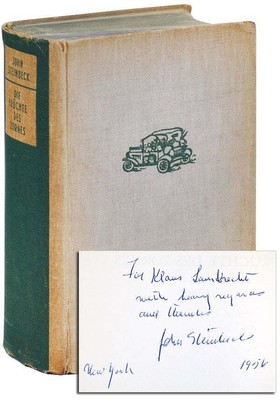 John Steinbeck / DIE FRÜCHTE DES ZORNES ROMAN THE GRAPES OF WRATH INSCRIBED