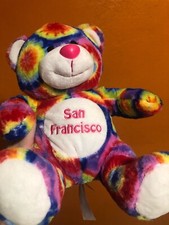 san francisco bear tye die plush