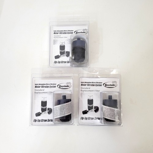 Seychelle Water Filtration System Filter Flip-Top Straw Series 5166 NOS Lot of 3 - Afbeelding 5 van 5
