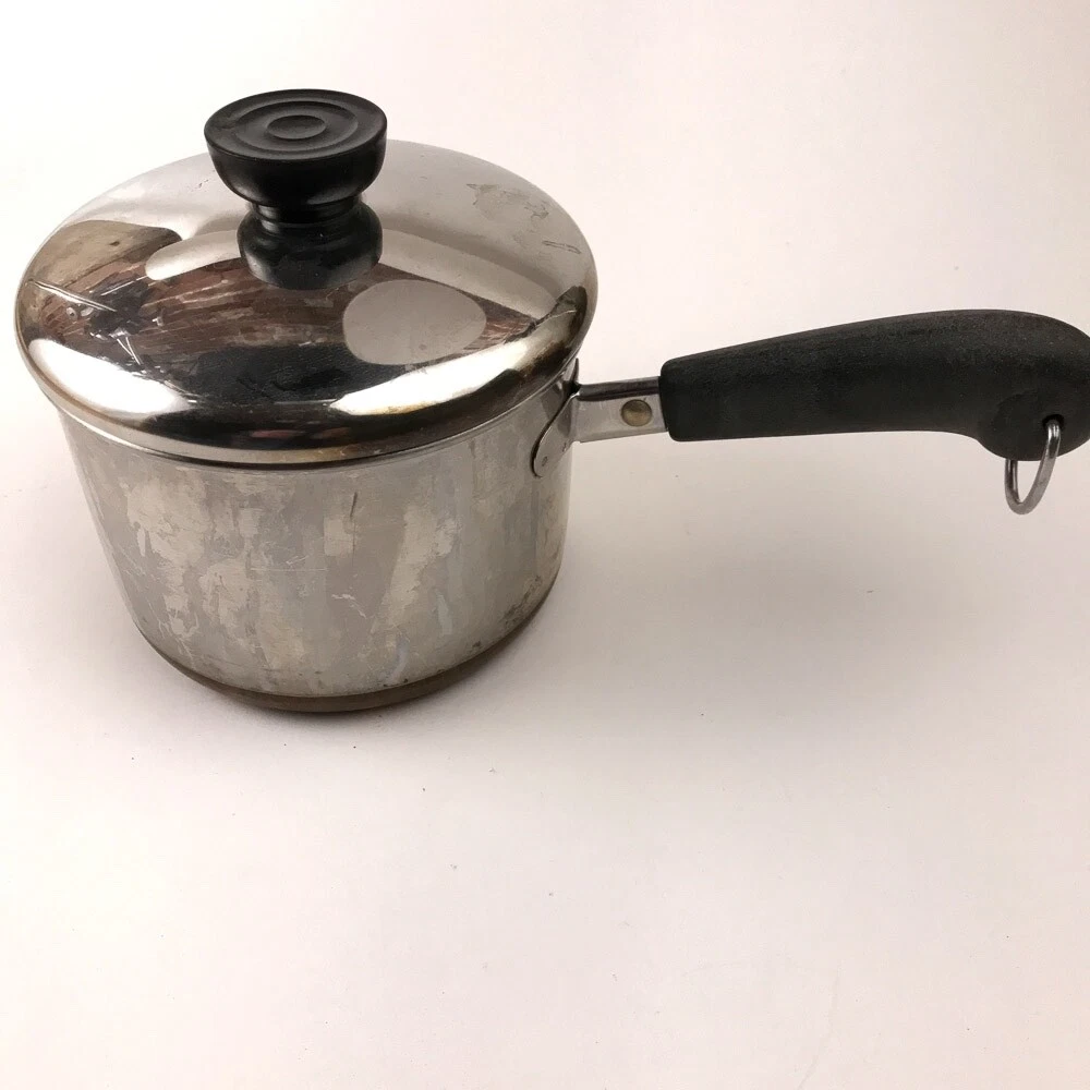 Vintage Rome NY New York Revere Ware small 1 1/2 Quart pan with cover