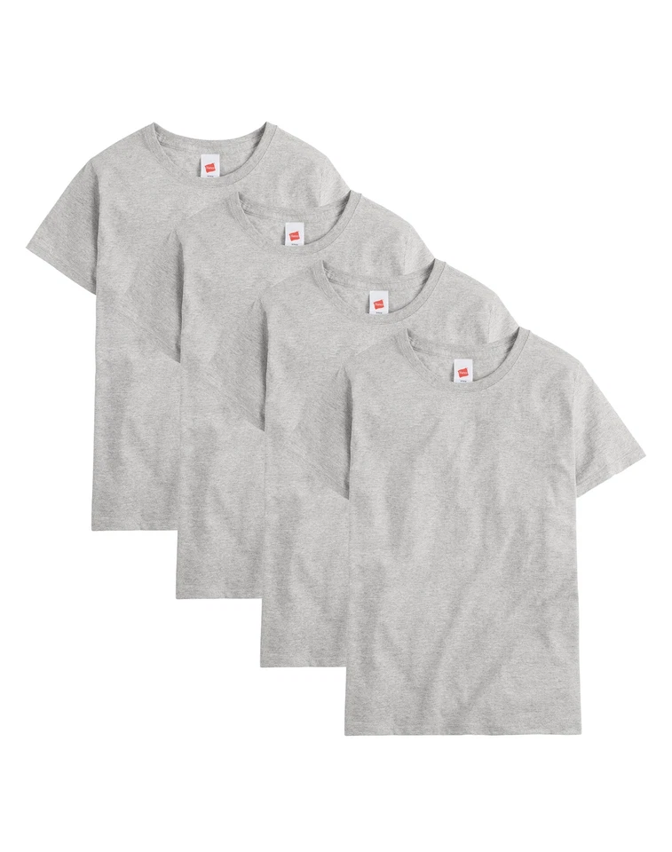 Hanes Men Crew neck T-Shirt 4-Pack ComfortSoft 100% Cotton Heavyweight Tee Plain