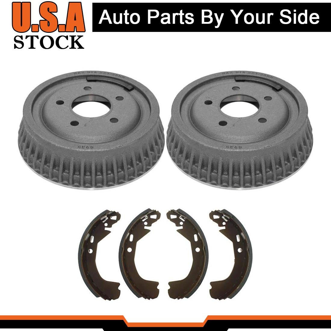 Rear Kit Brake Drums & Brake Shoes For 1993 Buick Century High Performance