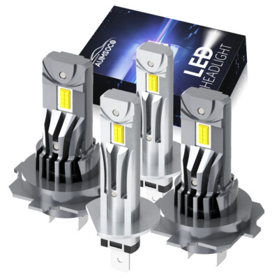 Headlights H1 High Beam H7 Low Beam 25000LM Bright W/Decoders 40000LM 10000K