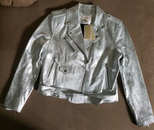 michael kors leather coat