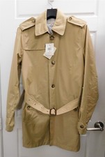 New Gant Dark Khaki Trench Coat Belted $695 Sz M