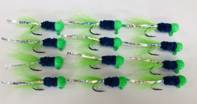 Douzaine De Leurres Hair Jigs 1/16oz Pour Crappie - Hameçons #6 Bronze, Têtes Peintes Durcies (USA)